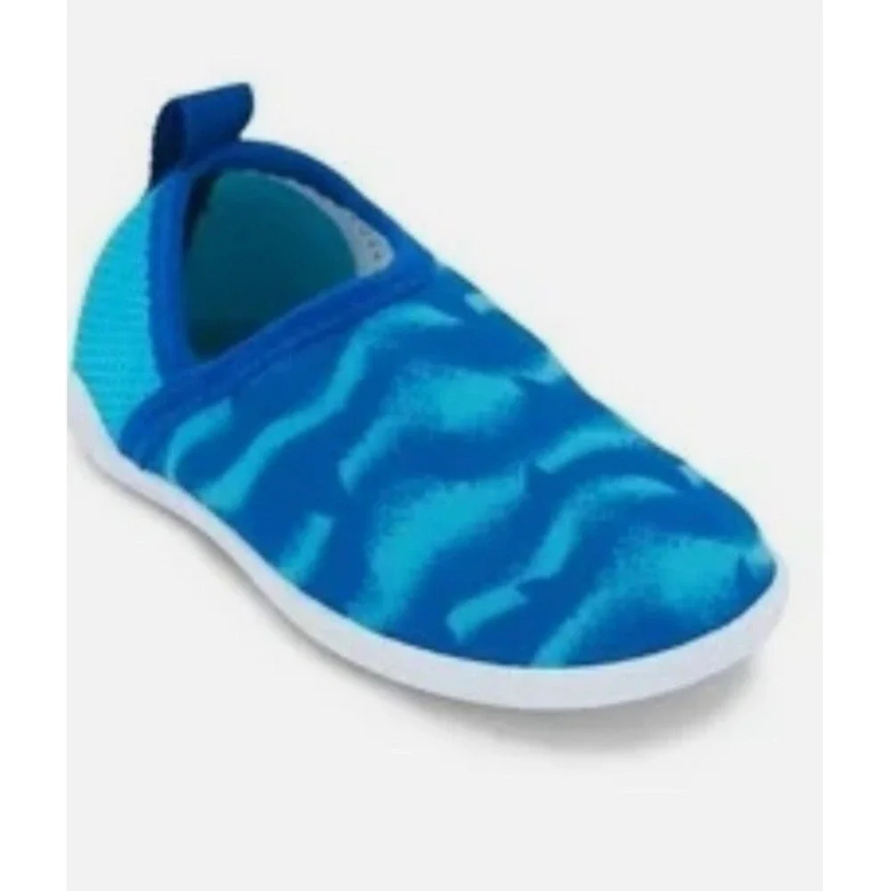 Speedo Little Boys' Medium Shoe 7-8 Splash & Sun Bootie Blue Dolphin Water Shoes